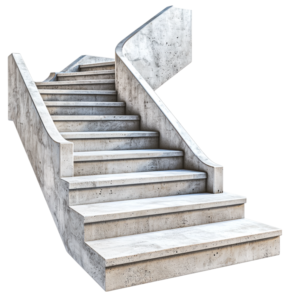 Elegant white marble staircase clean lines smooth texture representing architecture sophistication luxury the path to new opportunities. png