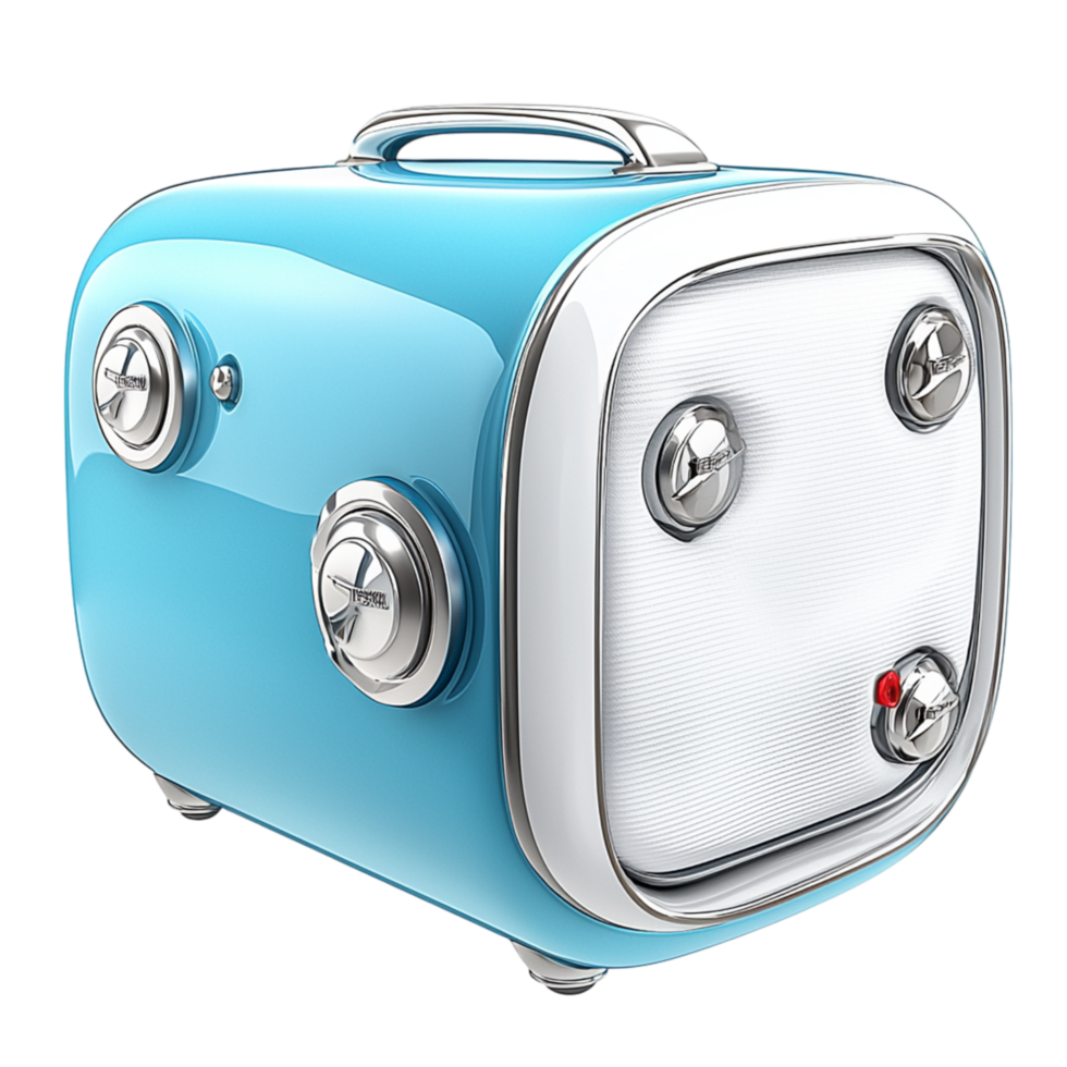 Blue mini fridge floral patterns stores snacks, adding kitchen charm. png
