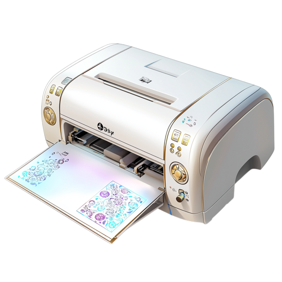 Quirky printer animated eyes, injecting playful character into munne office tasks. png