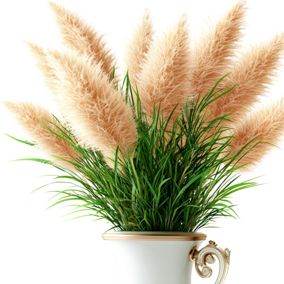 Tropical potted palm tree sprawling green fronds, bringing an exotic refreshing touch to indoor environments. png