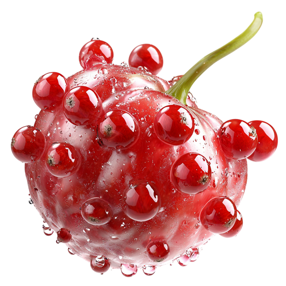 Juicy red currants ngle from a delicate branch, bursting natural sweetness, vibrant color, an irresistible fruity delight. png