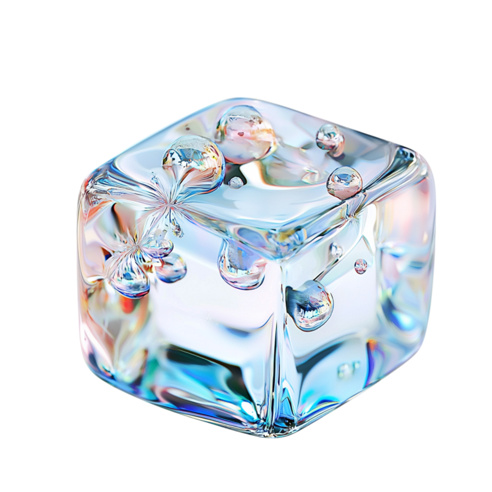 Glistening ice cube encasing golden coins represents wealth, preservation, the symbolic idea of fortune frozen in time. png