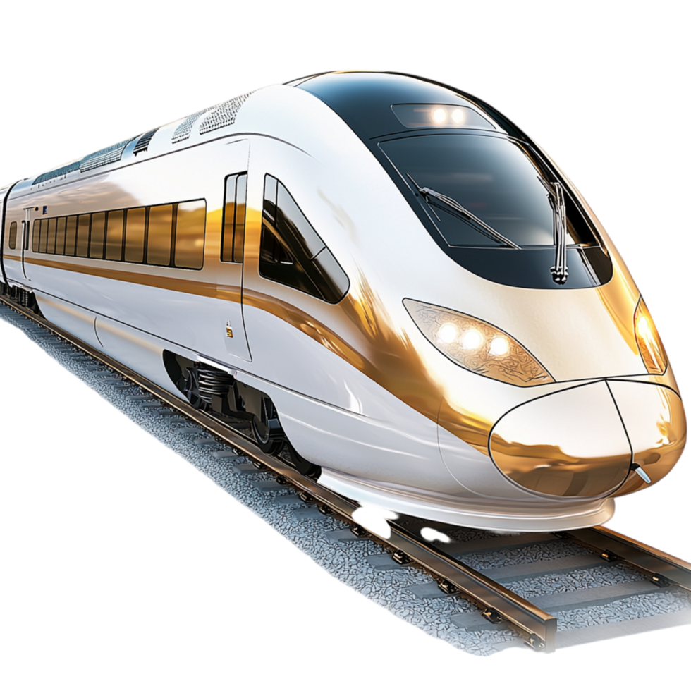 Highspeed aerodynamic train engineered advanced technology delivers fast, smooth, efficient transportation for seamless travel experiences. png