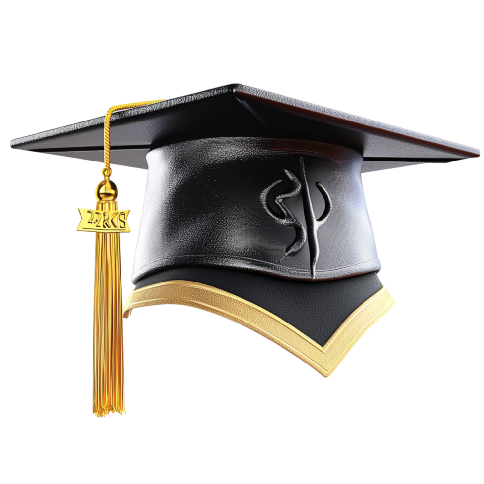 Proud white graduation cap placed atop rolled diploma represents hardearned success, personal growth, the exciting start of new opportunities. png
