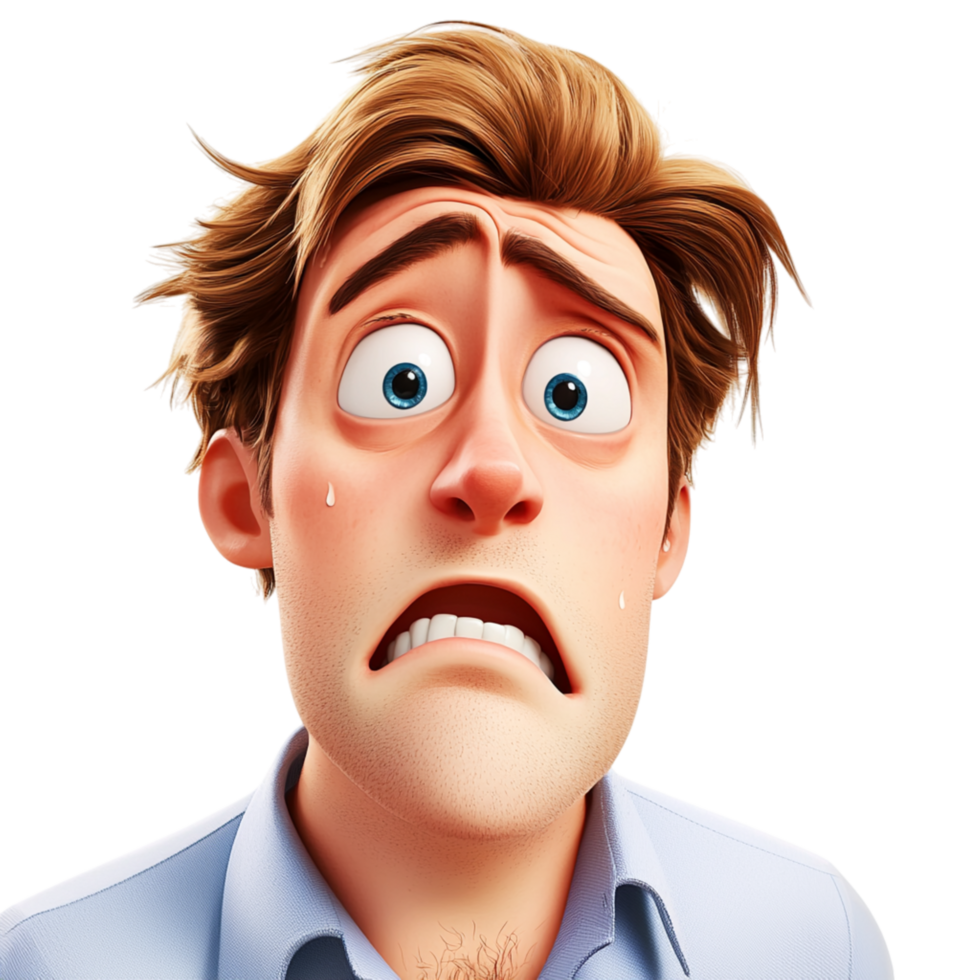 Startled man widened eyes gaping mouth captures unfiltered expression of shock, disbelief, sudden unexpected realization. png