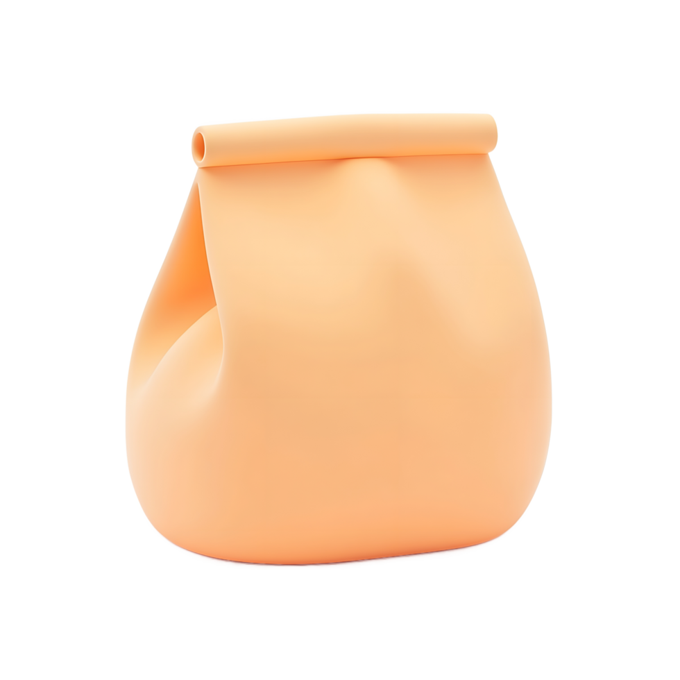 Paper Lunch Bag Isolated on White Surface for Food Container png