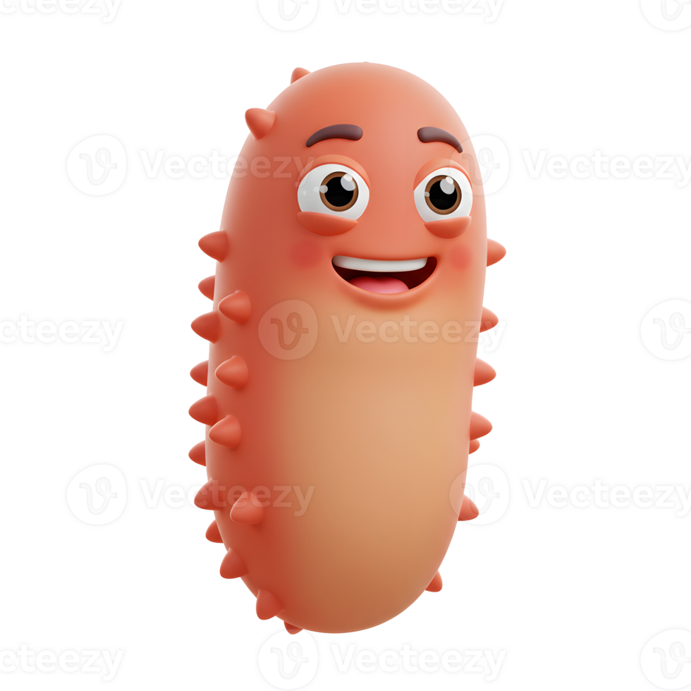 Smiling Spiky Cartoon Character Isolated on White Background for Creative Designs png