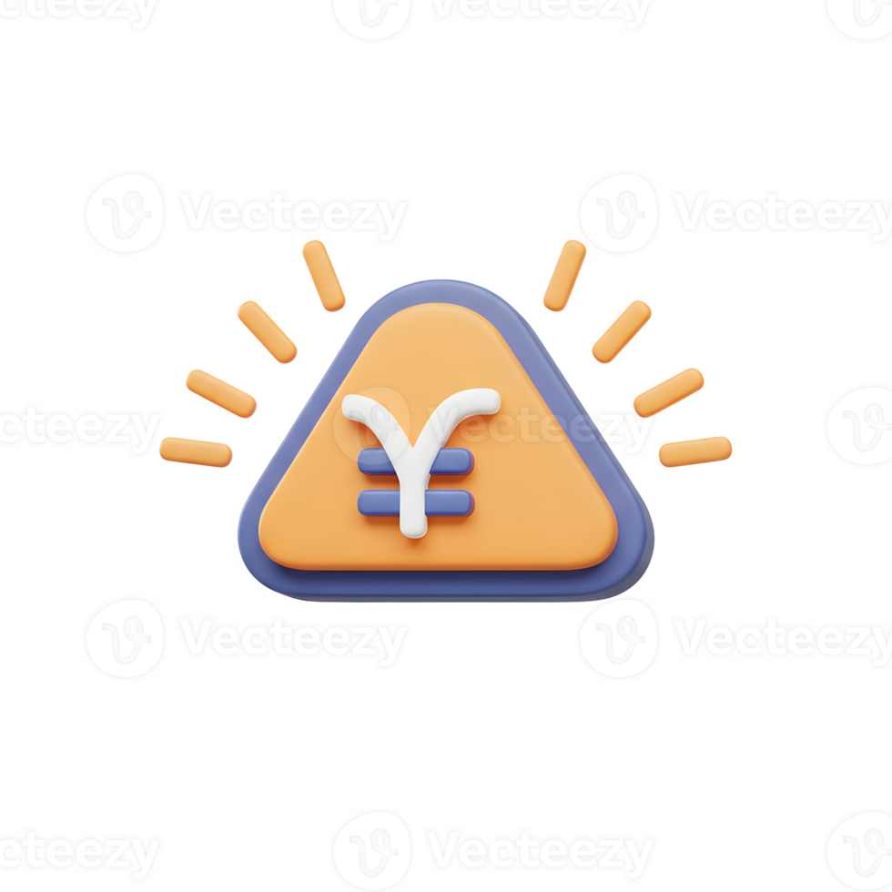 Yen Sign Icon in Triangle with Rays Symbolizing Japanese Currency png