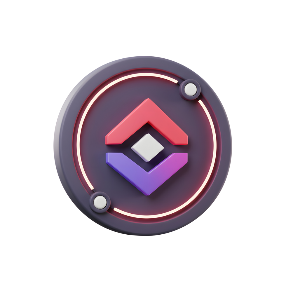 Abstract 3D Logo Design with Arrow Shapes Inside a Glowing Circle png