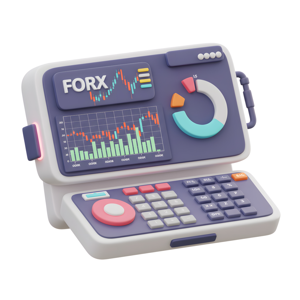 Digital Forex Trading Platform with Charts and Data Analysis png