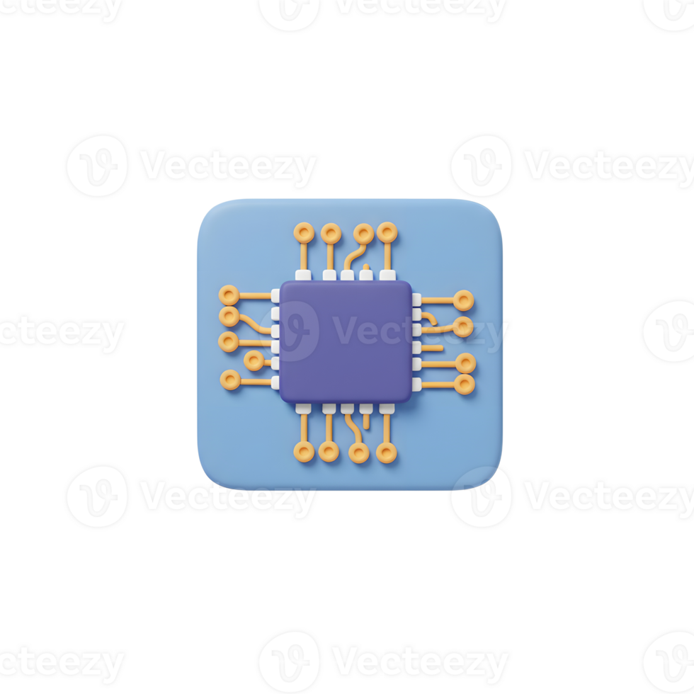 Computer Chip Icon Design Concept for Technology and Innovation Use png