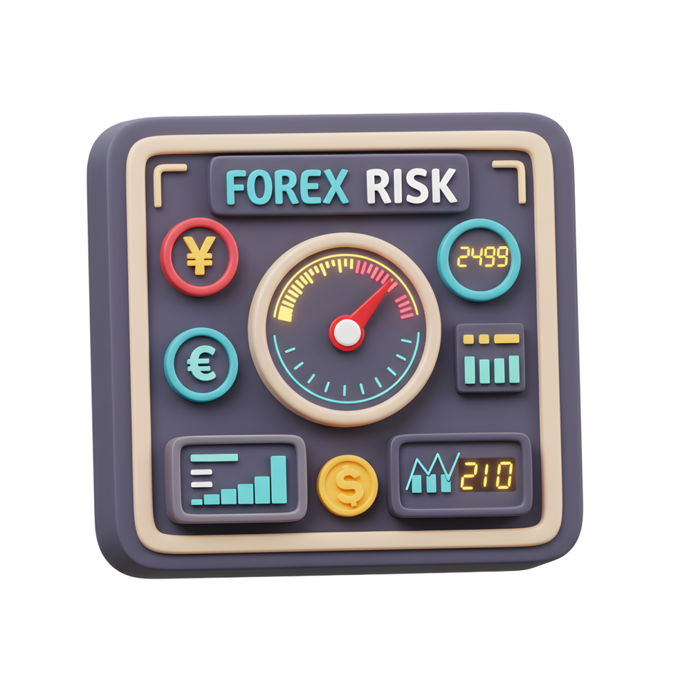 Forex Risk Dashboard with Currency Symbols and Market Trend Indicators png