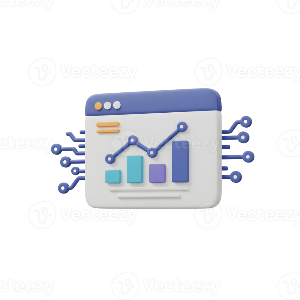 Analyzing Data Chart Displayed on Digital Screen for Business Intelligence png