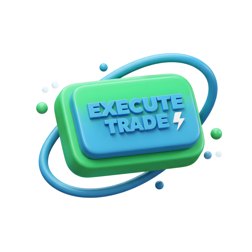 Execute Trade Button Icon Showing Fast Stock Trading or Investing png
