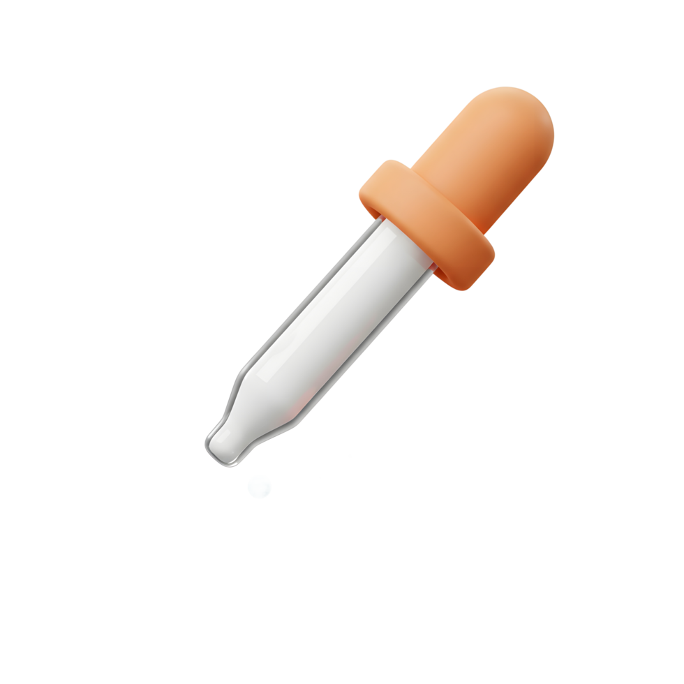 Dropper with Cute Cartoon Drops for Medical and Cosmetic Concepts png