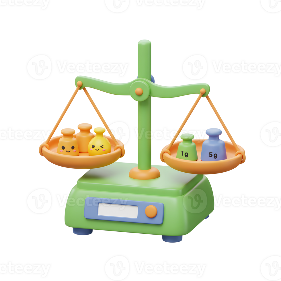 Cute Scale Balancing Weights for Education and Science Learning png