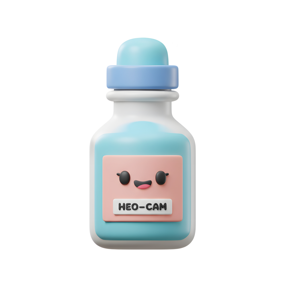 Adorable Baby Shampoo Bottle with Face and Bubbles for Kids png