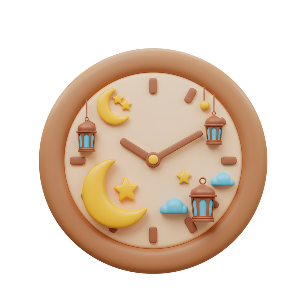 clock icon with moon and stars on it png