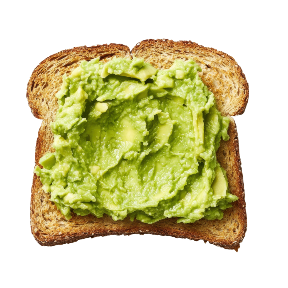 Avocado Toast White Background on transparent background. png