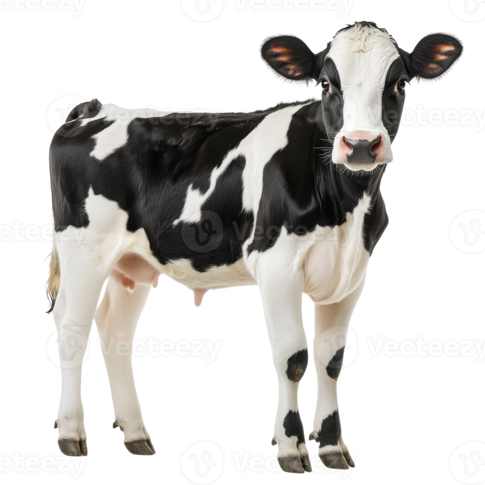 White Cow Background Image on transparent background. png