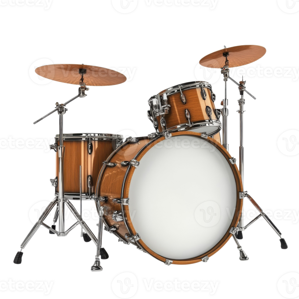 Studio Drum Kit White Background on transparent background. png