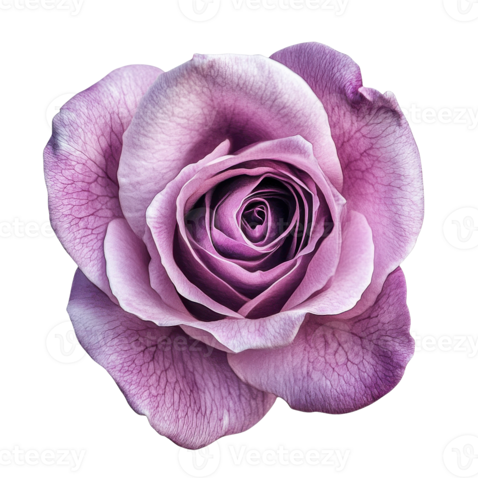 Elegant Purple Rose Flower in Bloom on transparent background. png