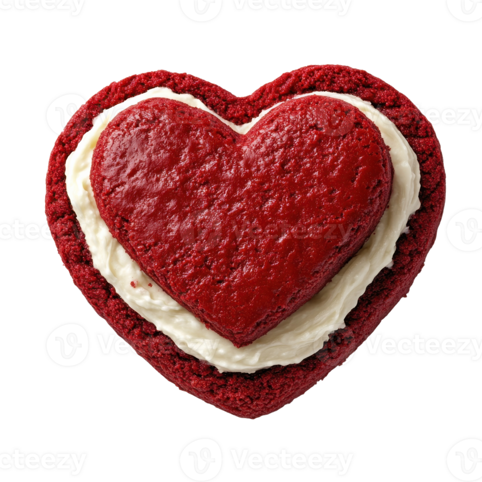 Delicious Red Velvet Cookie Sandwiches on transparent background. png