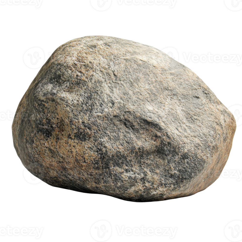 Boulder Stone Texture for Design on transparent background. png