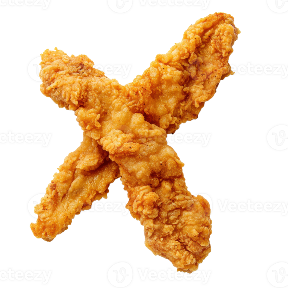 Crispy Chicken Strip Delicious Snack on transparent background. png