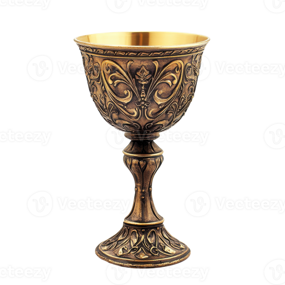 Elegant Chalice Cup for Ceremony on transparent background. png