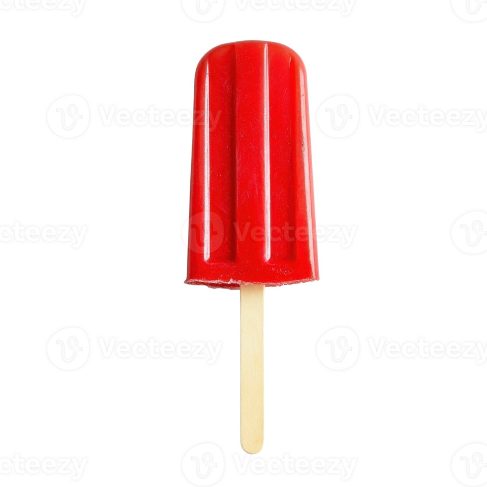 Refreshing Red Popsicle Summer Treat on transparent background. png