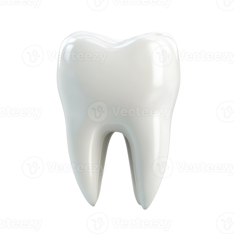 Bright White Tooth Dental Health Image on transparent background. png