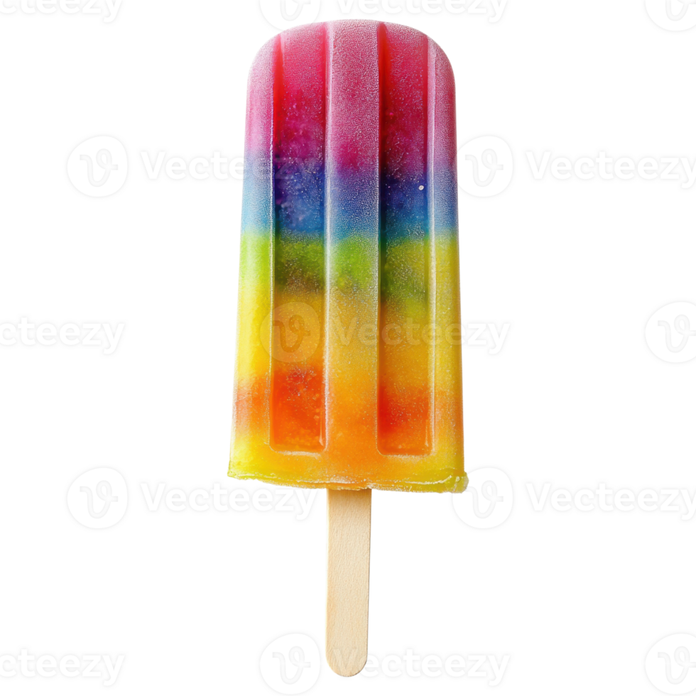 Summertime Popsicle Refreshing Colorful Treat on transparent background. png