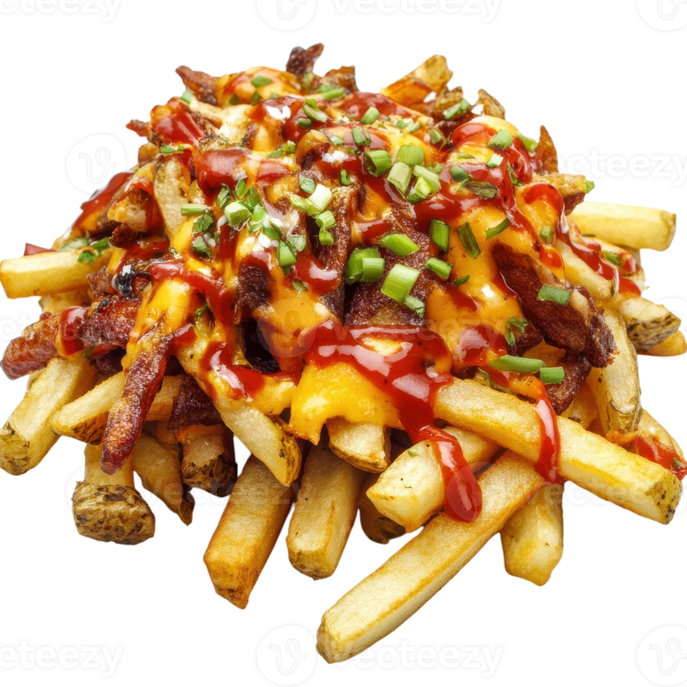 Crispy Golden Fries Delicious Snack Food on transparent background. png