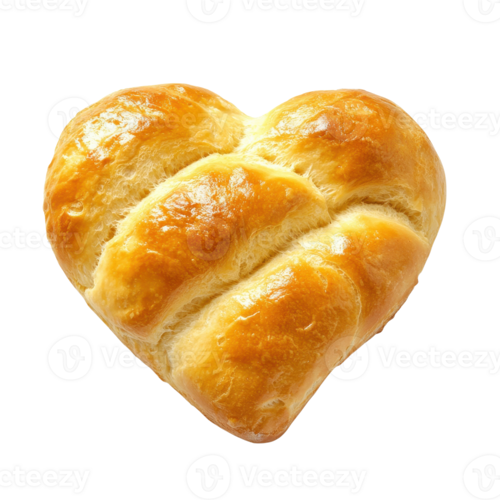 Delicious Toasted Bread Heart Shape on transparent background. png