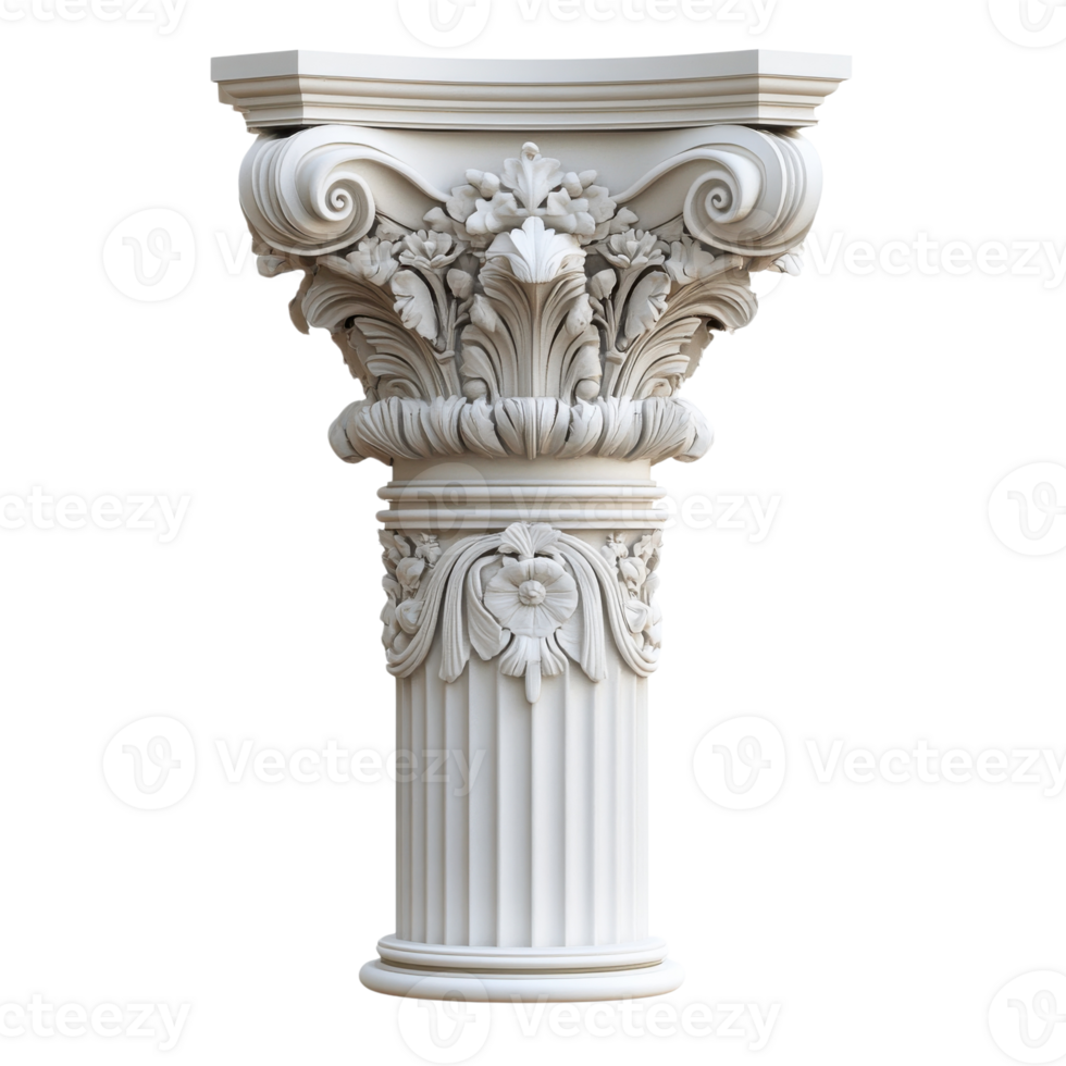 Architectural Column Design Adding Visual Interest on transparent background. png