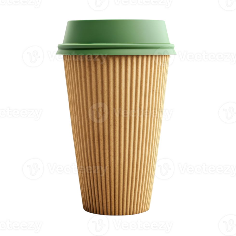 EcoFriendly Biodegradable Coffee Cup on transparent background. png