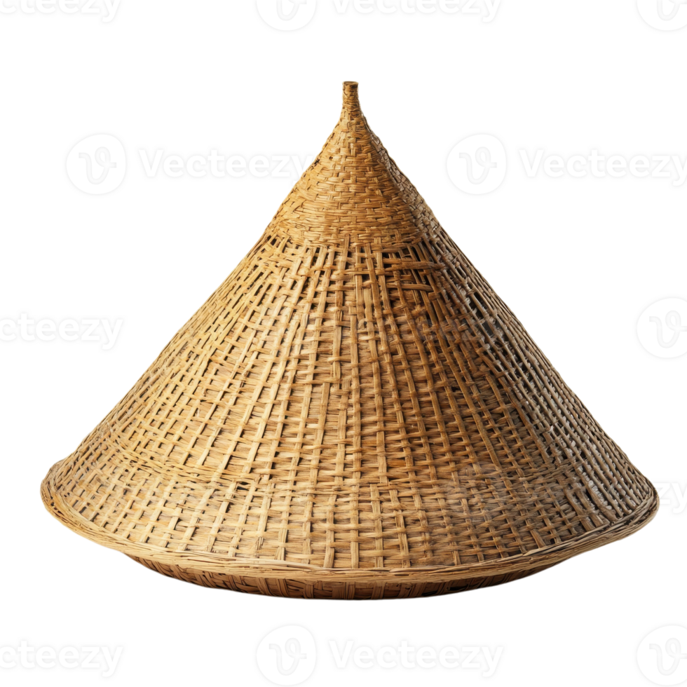Crafting Conical Hats Tradition Showcased on transparent background. png