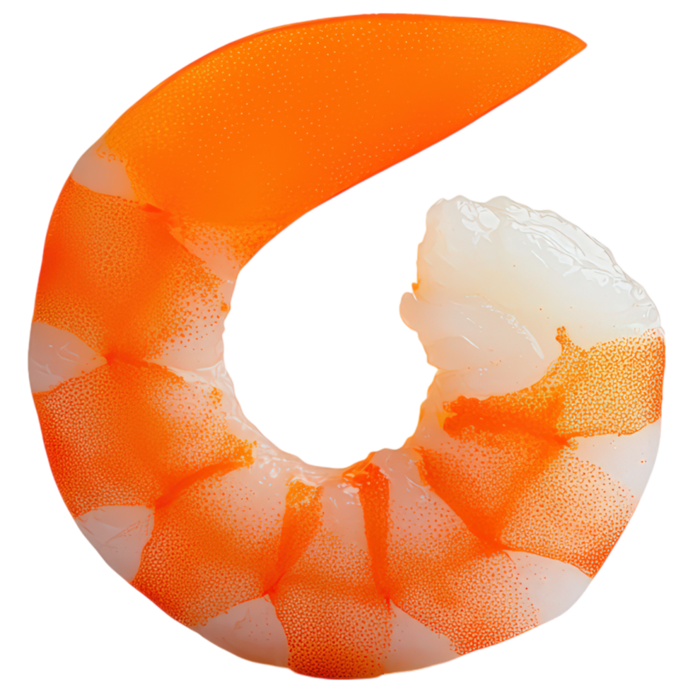A shrimp tail is shown in a spiral shape png