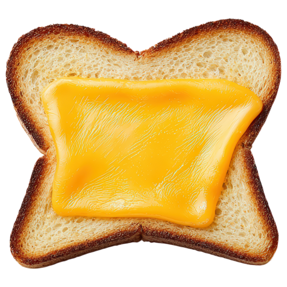 Free Isolated Food and Beverage on Transparent Background Creamy cheese on toasted bread, perfect for snack or meal, showcasing food and beverage. png