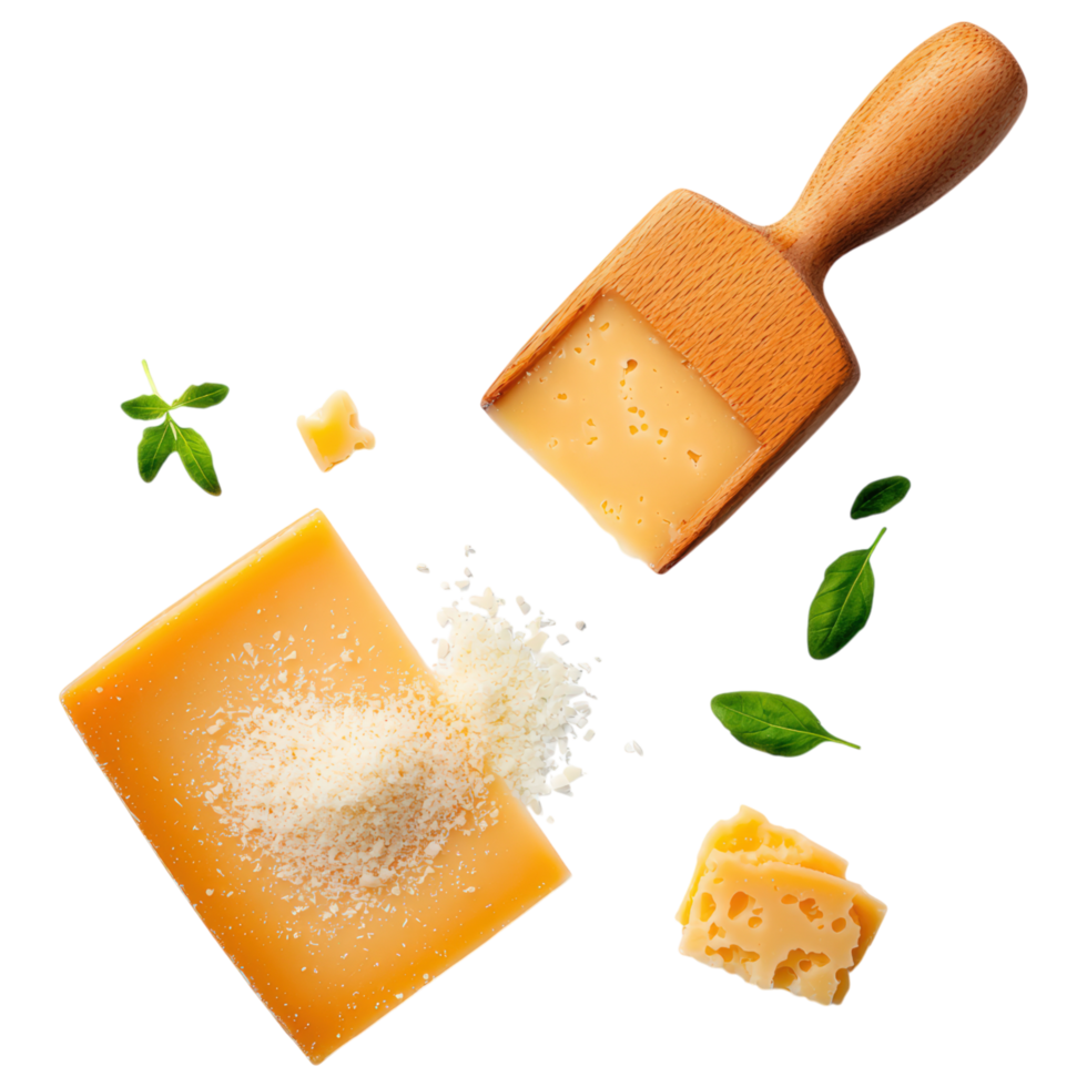 Free Isolated on Transparent Background, Creamy cheese, food, and beverage, with fresh herbs, perfect for culinary delights and garnishing png