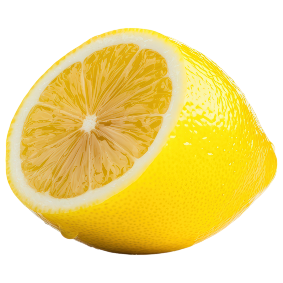 Free Isolated on Transparent Background, Fresh lemon, citrus, fruit, yellow, juicy, food, and beverage, healthy, natural, sliced, vitamin C png