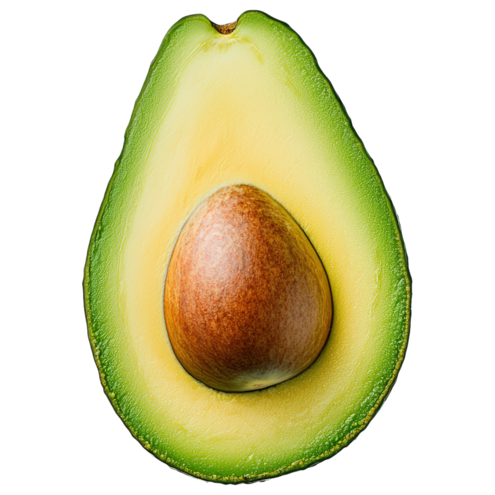 Free Isolated on Transparent Background, Fresh avocado, healthy, green, food, and beverage, nutritious, sliced, organic, ripe, natural, vegetarian png