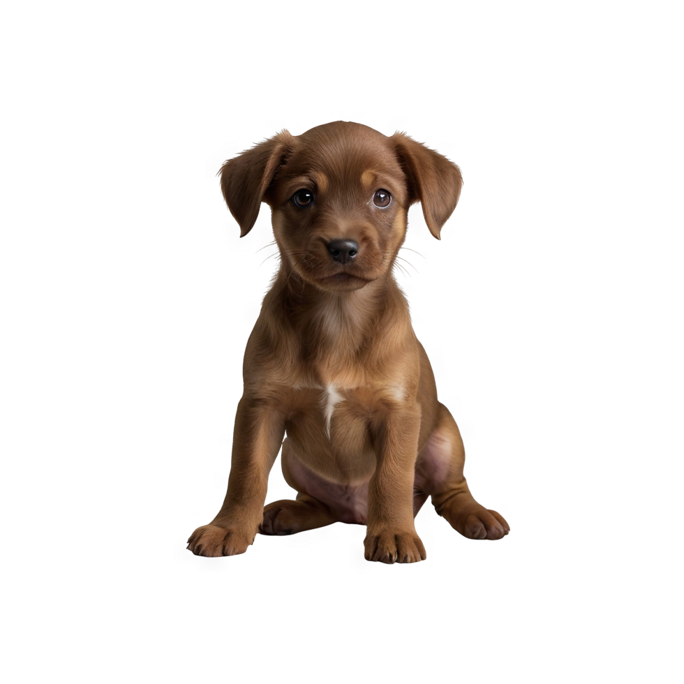 Portrait of a sitting labrador retriever dog front view png