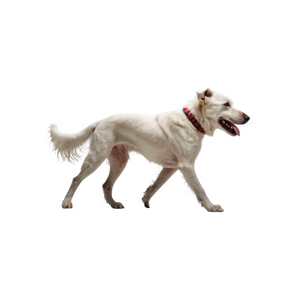 Retriever dog walking side view png