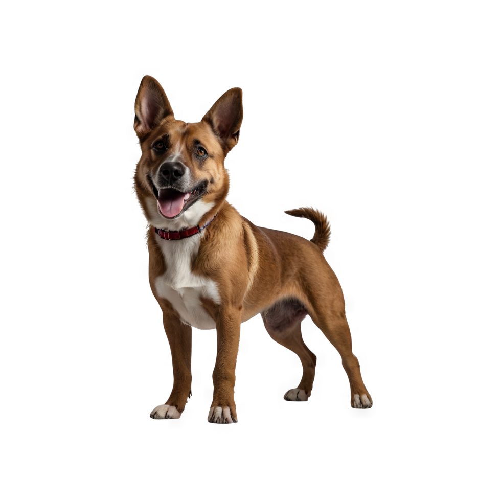 Cute brown Austrian Pinscher dog standing png
