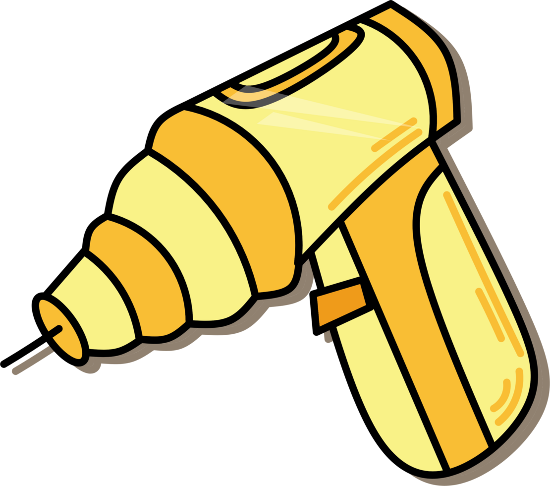 Yellow drill clipart png