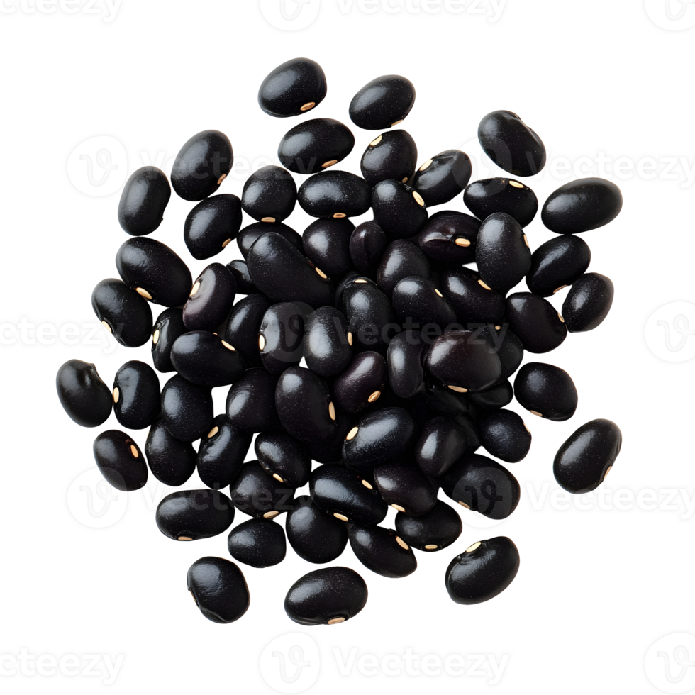 Pile of Black Beans Isolated On A Transparent Background png