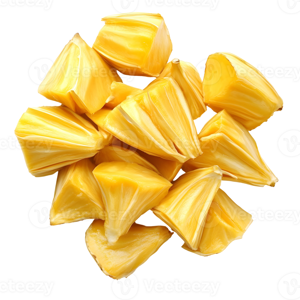 Pile of Fresh Jackfruit Pieces Isolated On A Transparent Background png