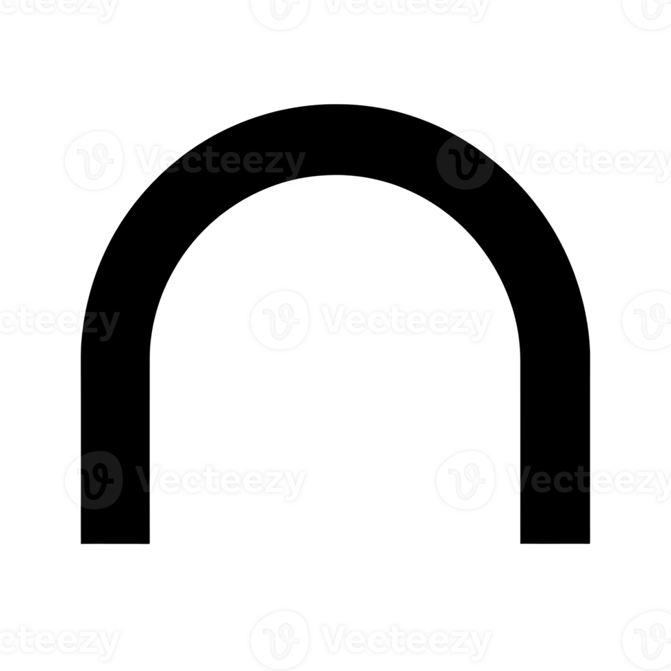 Arch Black Outline Icon on Transparent Background png